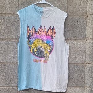 Unisex Def Leppard High N Dry Sleeveless Shirt Muscle Tank Size M